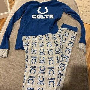 NFL Blue and Gray Colts Kids Pajama Set